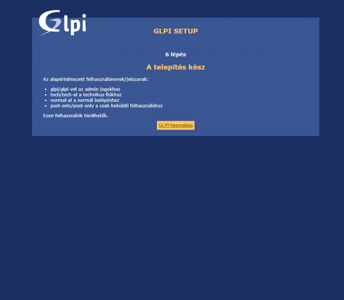 Fájl:Setup GLPI 10.png
